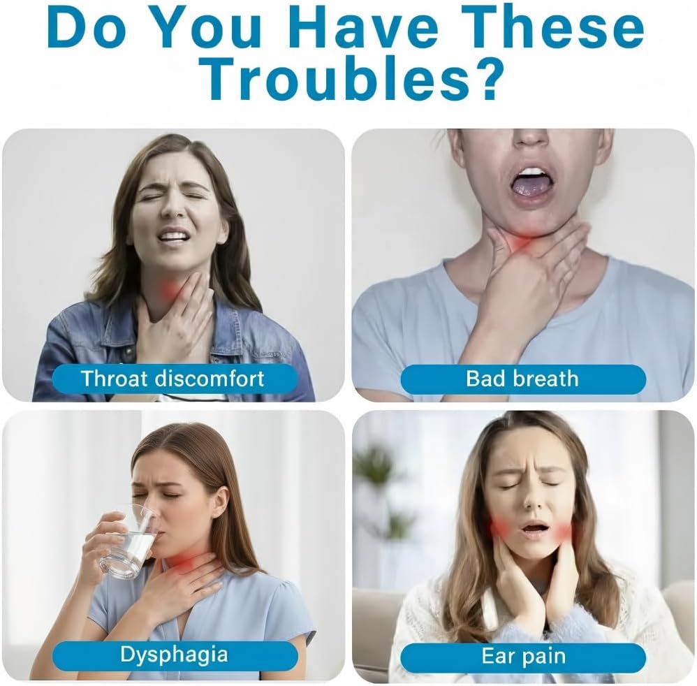 Tonsil Stone Mouthwash, Fresh Breath Oral Rinse for Tonsil Stone Removal and Prevention, Alcohol Free Mouth Wash Treatment Eliminates Bad Breath - Mint Flavor